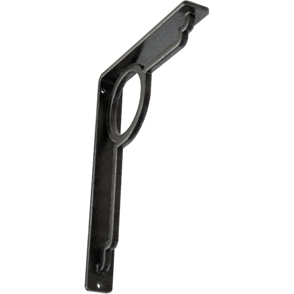 Ekena Millwork Maria Wrought Iron Bracket, (Single center brace), Antiqued Pewter 1 1/2"W x 7 1/2"D x 10"H BKTM01X07X10SMAAPW - main